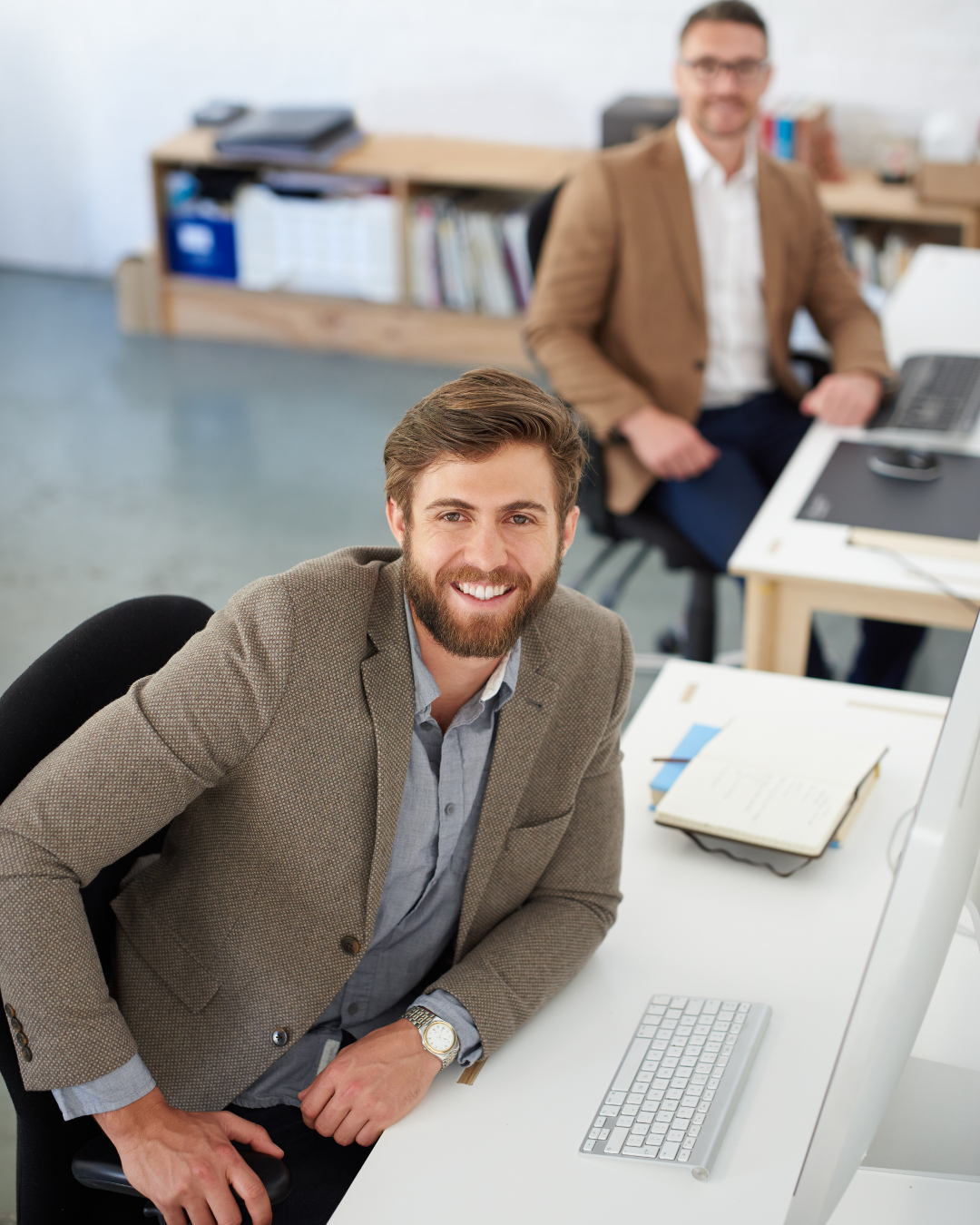 Man vitaal energiek gelukkig